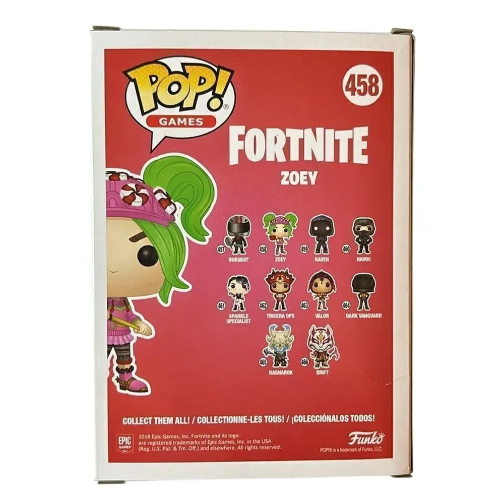 Funko Pop Games Fortnite Zoey #458 Vinyl Figure In Box Collectible